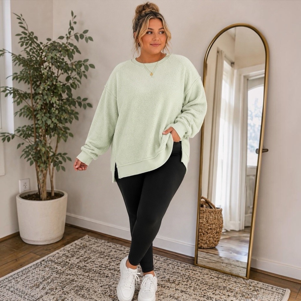 American Eagle Seriously Huggable Sweatshirt XXL Mint Green NWT